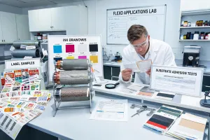 Flexo applications lab testing labels