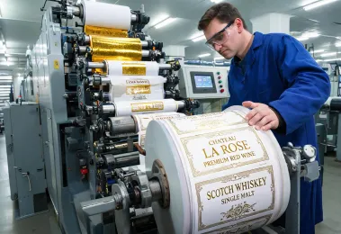 Premium wine label production