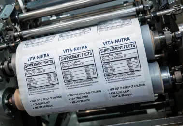 Nutraceutical label converting